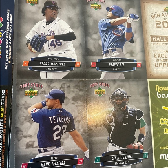 Tuff Stuff Uncut Football Baseball 16 cards Upper Deck Favre Brady Manning - Picture 3 of 6